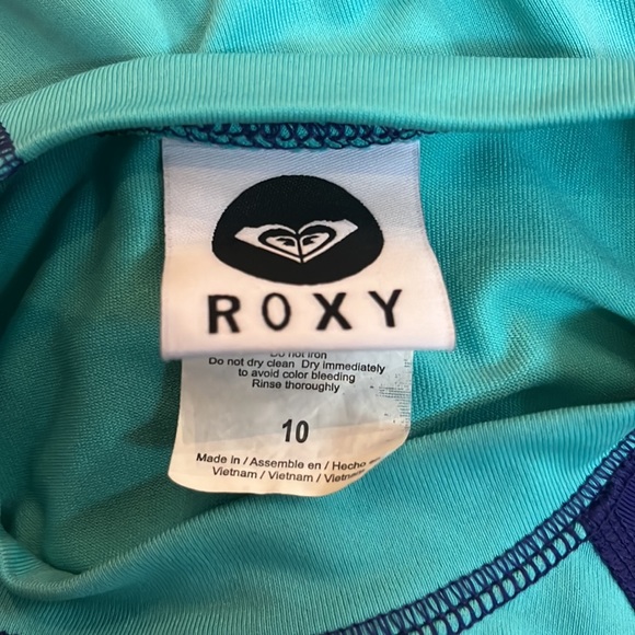 Roxy Swim Rash Guard Rashguard Size 10 - Picture 6 of 6